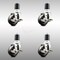 Service Caster 3 Inch 316SS Soft Rubber Swivel 1-3/4 Inch Expanding Stem Caster Set Brake SCC SCC-SS316EX20S314-SRS-TLB-134-4 - alternate 1